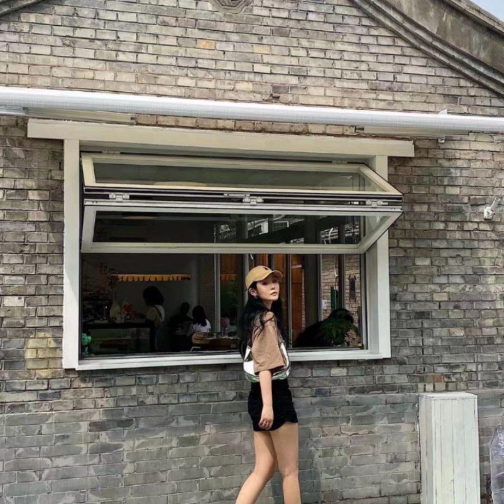 Up and down Folding Windows Lift and Push Milk Tea Coffee Shop Aluminum Alloy to Easily Lift Any Suspended Flip-Up Window