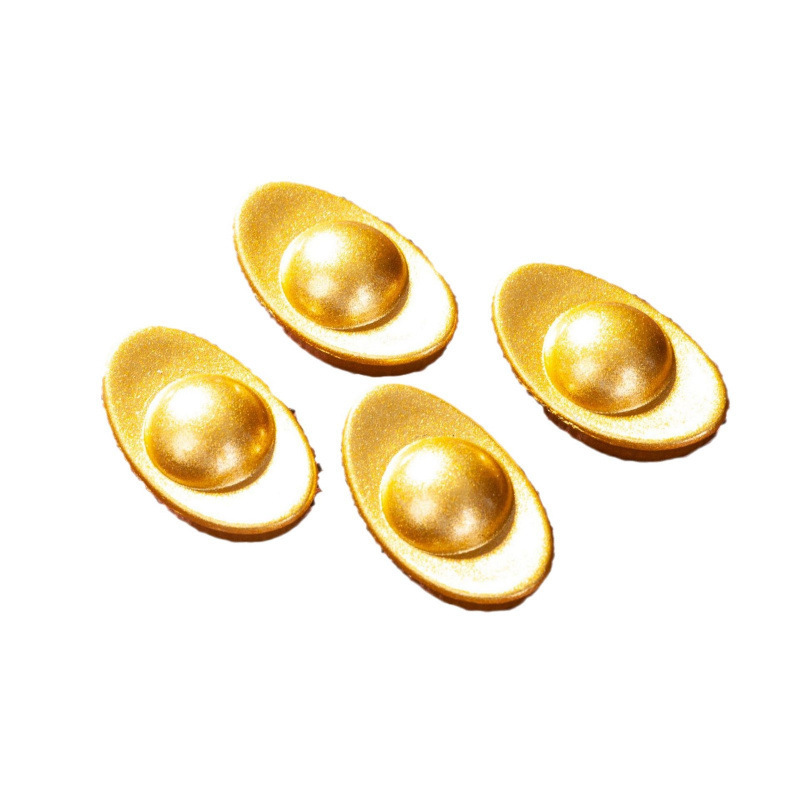 Plastic Solid Lucky Ingot Chinoiserie Fortune Photo Frame Decorative Accessories Bright Gold Ingot Decoration Accessories
