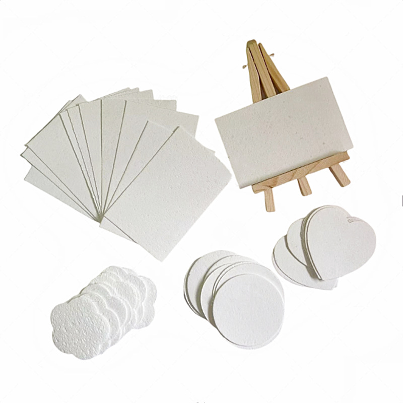 Cross-Border 3D Wood Pulp Cotton Texture Painting Environmentally Friendly Degradable Material DIY Handmade Painting Compressed Expanded Wood Pulp Sponge