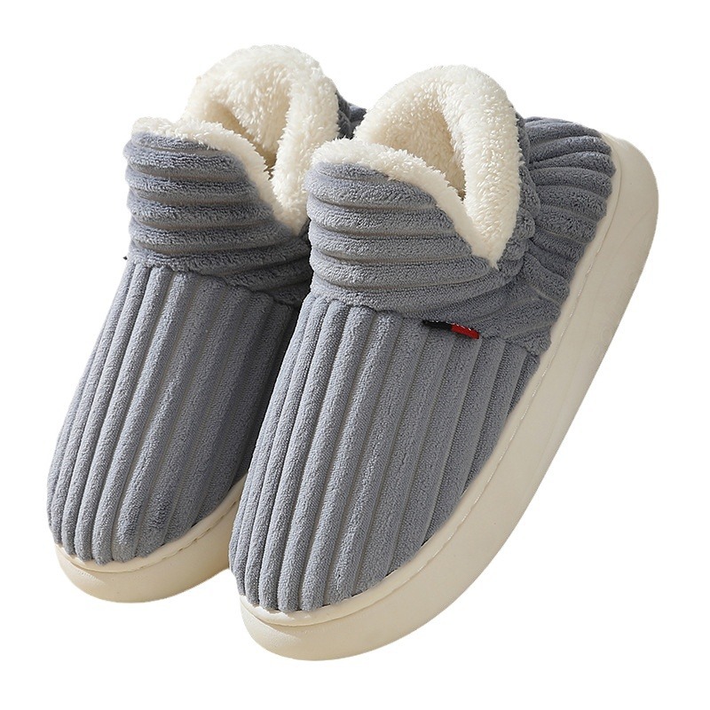 Thick-soled cotton slippers women's popular indoor home comfortable warm outdoor wear cold-proof non-slip cotton shoes men's winter