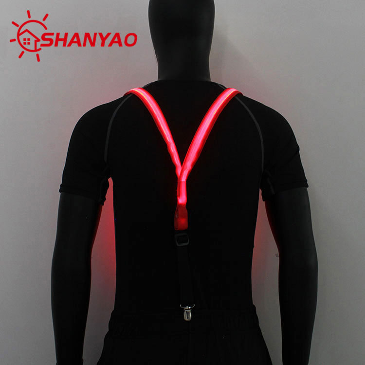 Cross-border source LED luminous suspenders for men and women adult chest strap Christmas entertainment luminous vest strap
