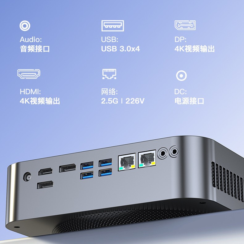 12900H+Rtx4060 Independent Display Mini Host Computer Gx06Minipc14 Core Game Terminal Host High Speed