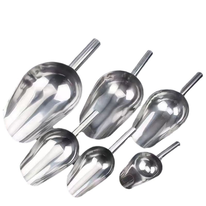 Stainless steel shovel ice shovel thickened grain flour food grains shovel tea popcorn melon seeds stall ice shovel