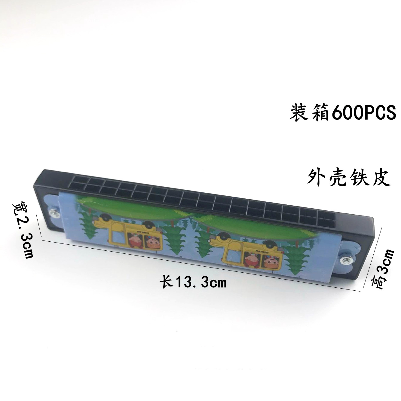 Children's Metal Harmonica Double Row 16-hole Wind Instrument Mini Harmonica Iron Cartoon Playing Practice Toy