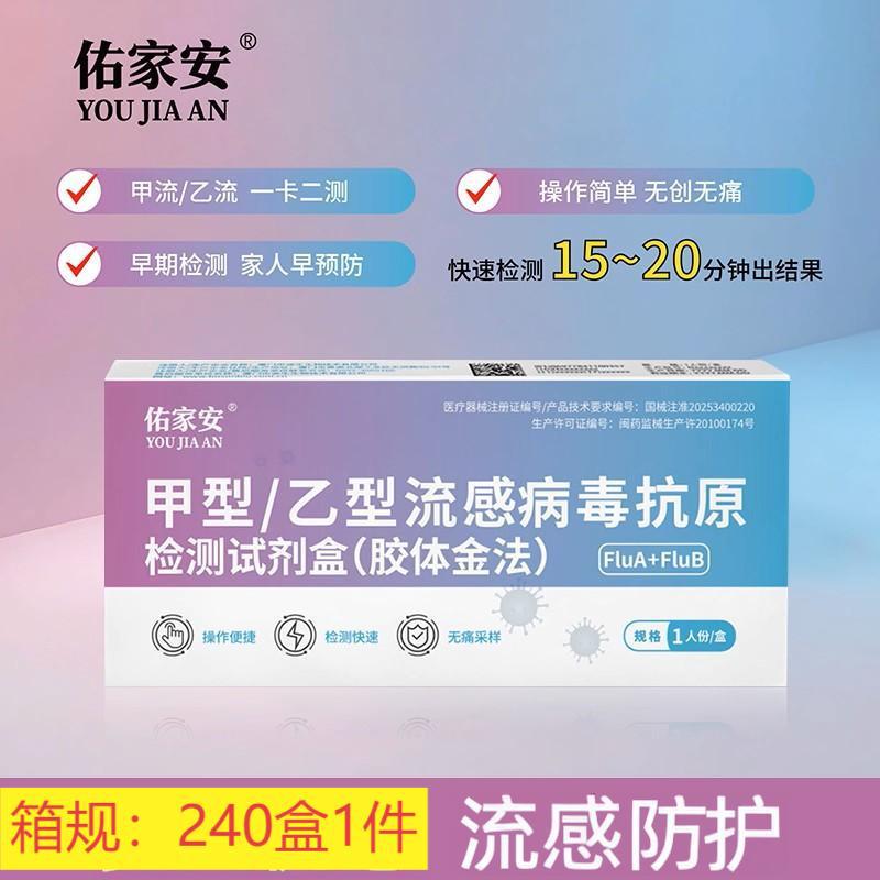 Набор для определения антигена вируса гриппа A и B [Youjiaan] самопроверка для домашнего использования на 1 человека/упаковка