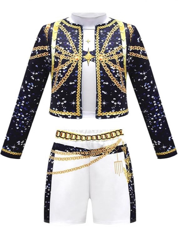 Cross-Border New K-Pop K-Pop Hunter Girl Group Cos Clothing Mirazoi Lumi Black Leather 3D Digital Printing Clothing