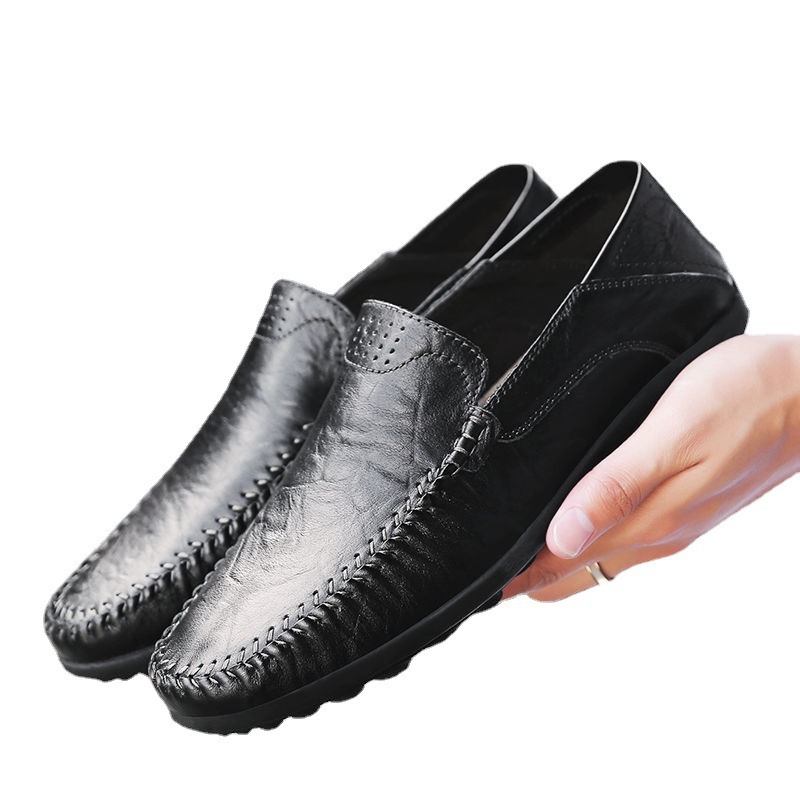 Men's New Leather Shoes, Simple Casual British Business Leather Shoes, Comfortable Texture, Fashionable Korean Style Trendy Men's Shoes