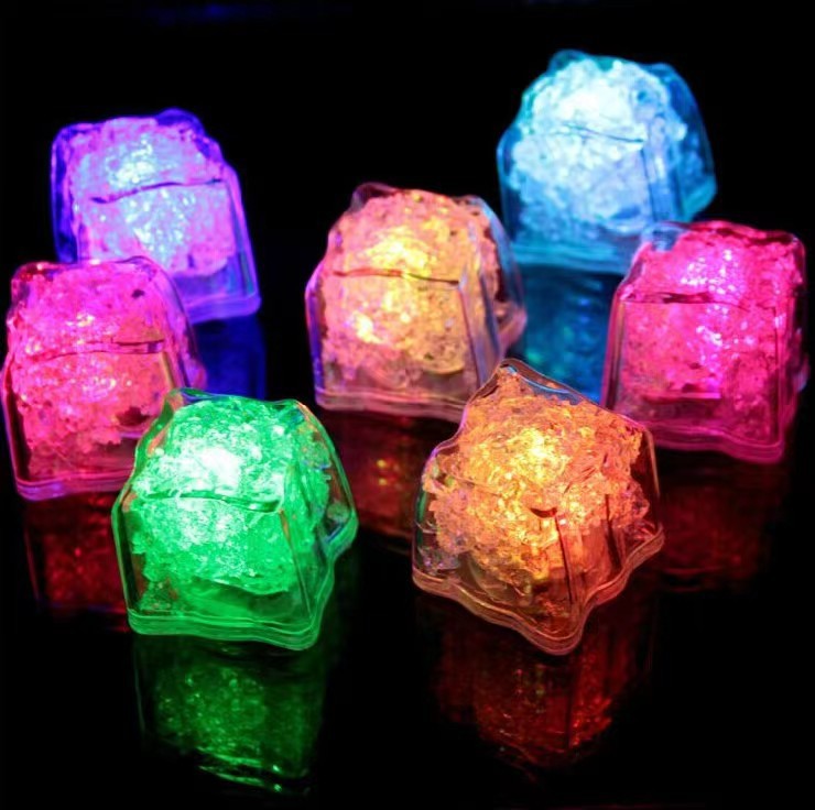 Bar Ktv Luminous Ice Cube Luminous Toy That Lights up When Exposed to Water Led Colorful Ice Cube Sensor Flash Ice Cube Light Manufacturer