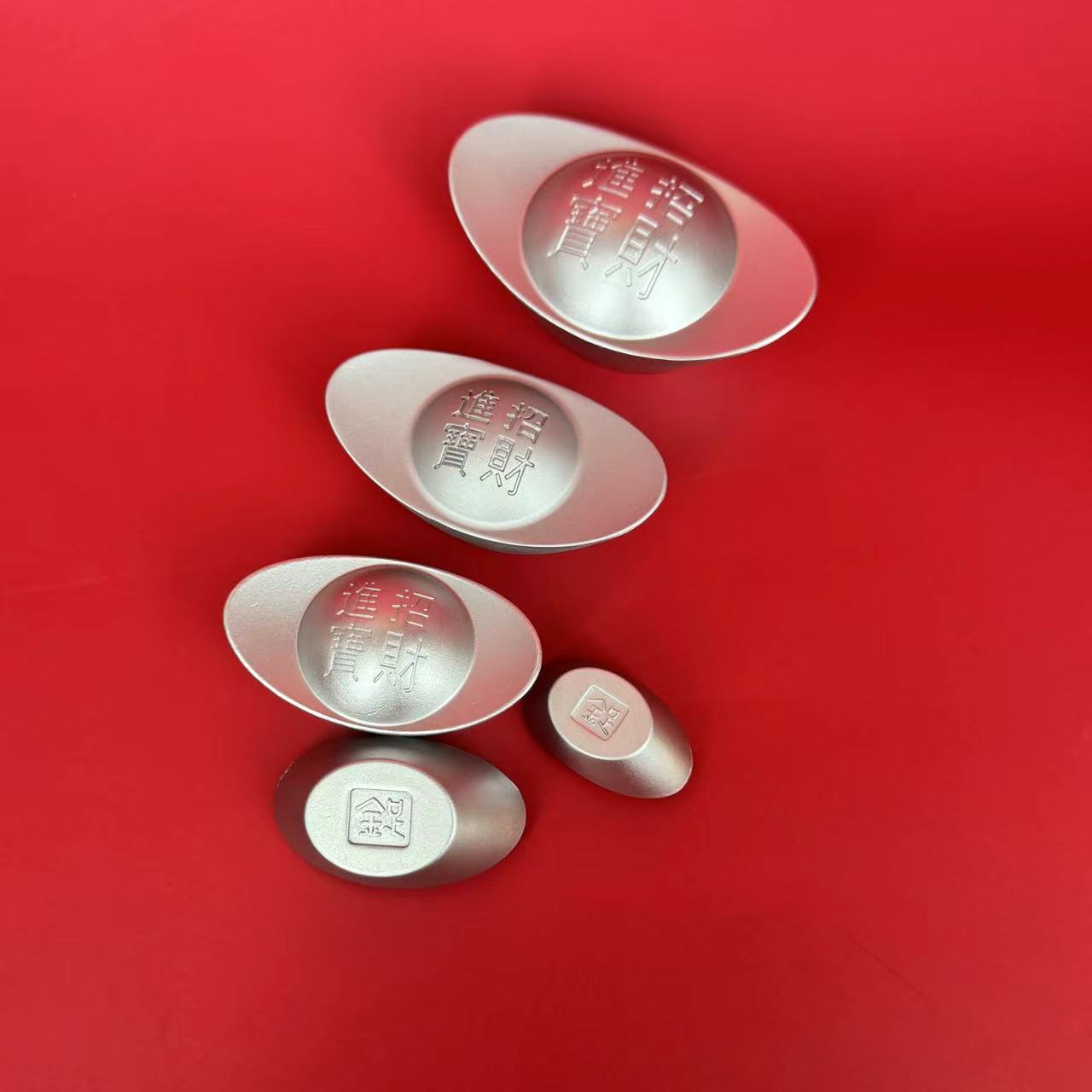 Copper Ingot Solid Silver Ingot Imitation Copper Ornament Alloy Ingot Pressure Cylinder Living Room Decoration Opening Housewarming Gift