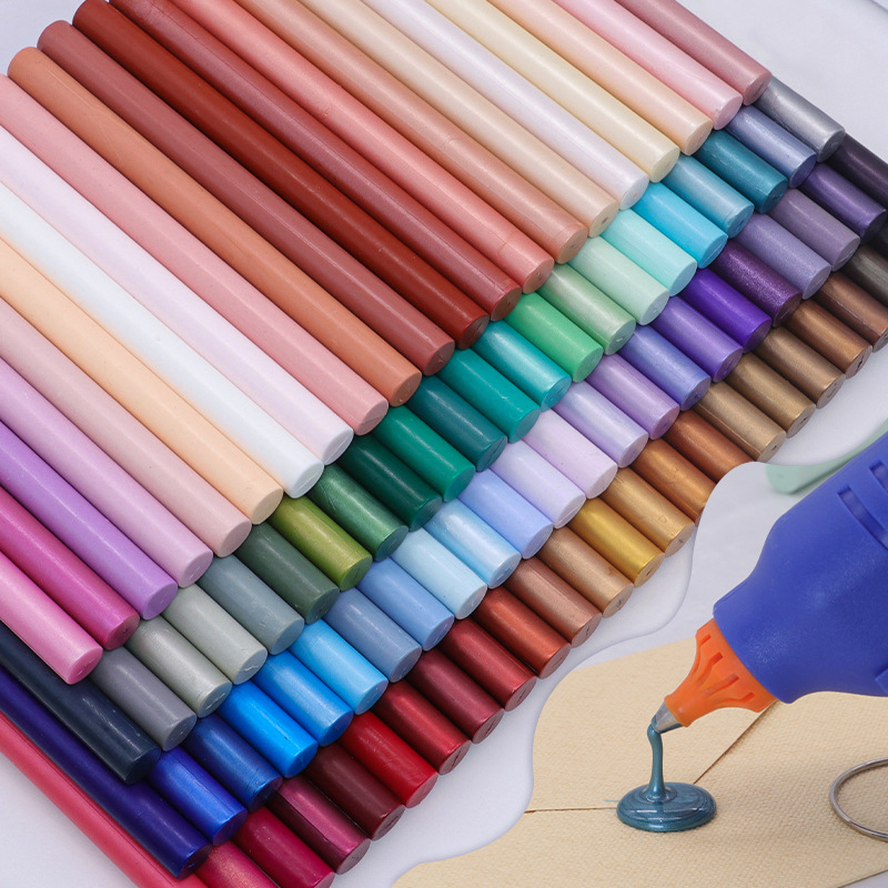 European Color Round Fire Paint Wax Stick 122 Color Fire Paint Wax Stick Golden Retro Fire Paint Seal Wax Stick Envelope Mouth Cheap
