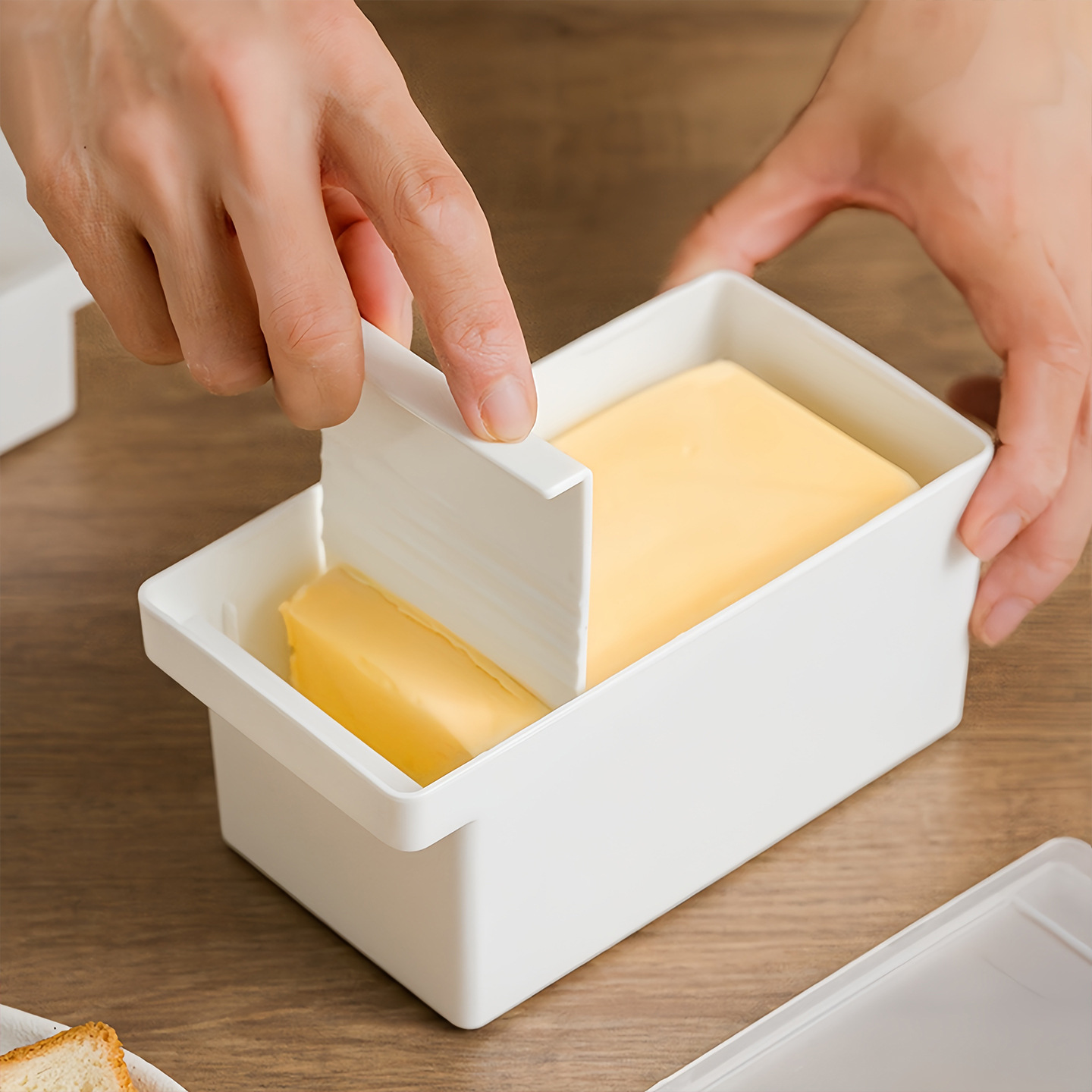 Контейнер для масла с крышкой, морозильник, упаковка для сыра, нарезки масла