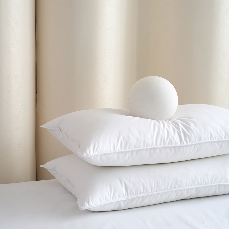 Hotel Homestay Hotel Pure Cotton Down Pillow Pillow Core Single No Collapse Cervical Spine Protection to Help Sleeping Single Whole Head