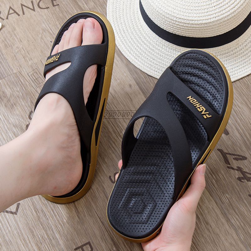 Super Soft High-End Slippers for Men, Thick-Soled Outdoor Summer Bathroom Non-Slip Home Couple Slippers