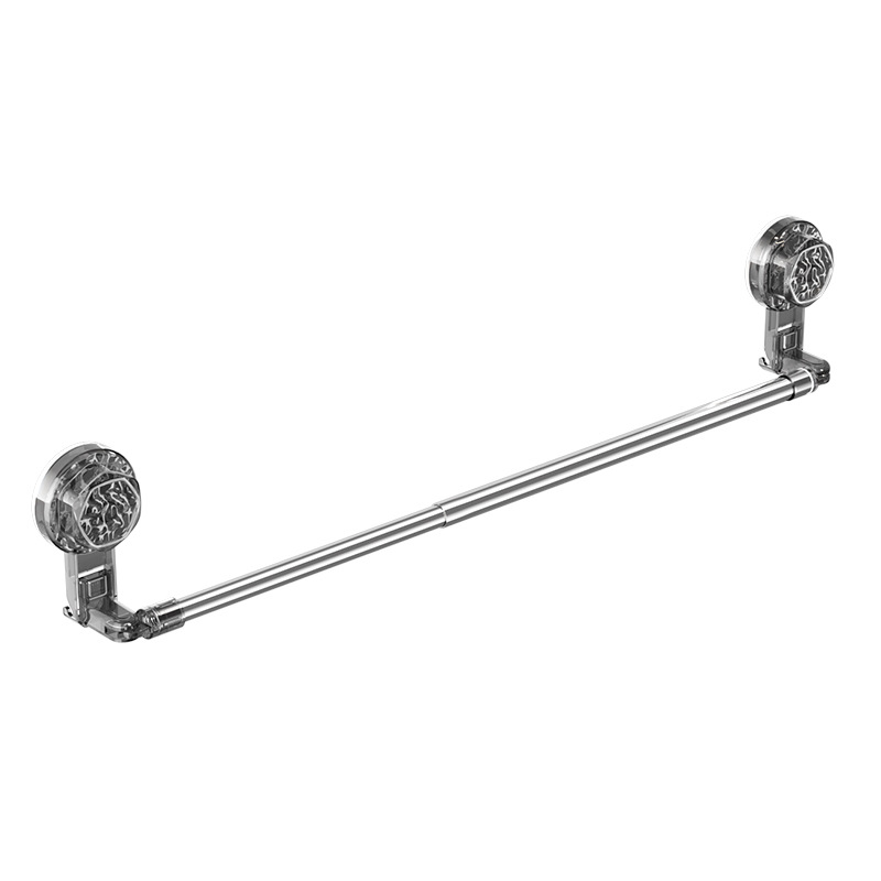 Retractable Rotating Towel Bar Suction Cup Punch-free Toilet Tile Bathroom Wall-mounted Bath Towel Bar