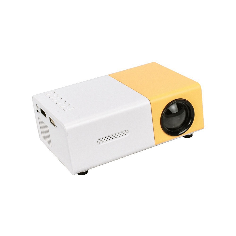 Direct Sales Yg300 High-Definition Portable Projector for Home Use Led Small Yellow and White Machine Mobile Screen Projection HDMI with Av Cable