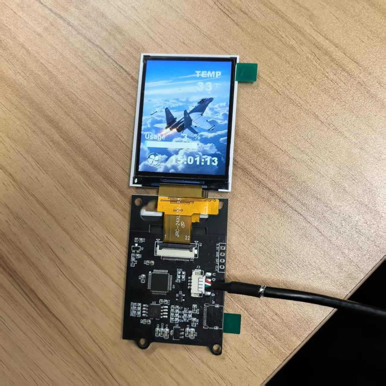 2.4inch Dual Screens + Board Smart Display Case Temperature Time Free DIY Foreign Computer Dual Screen Hot Model