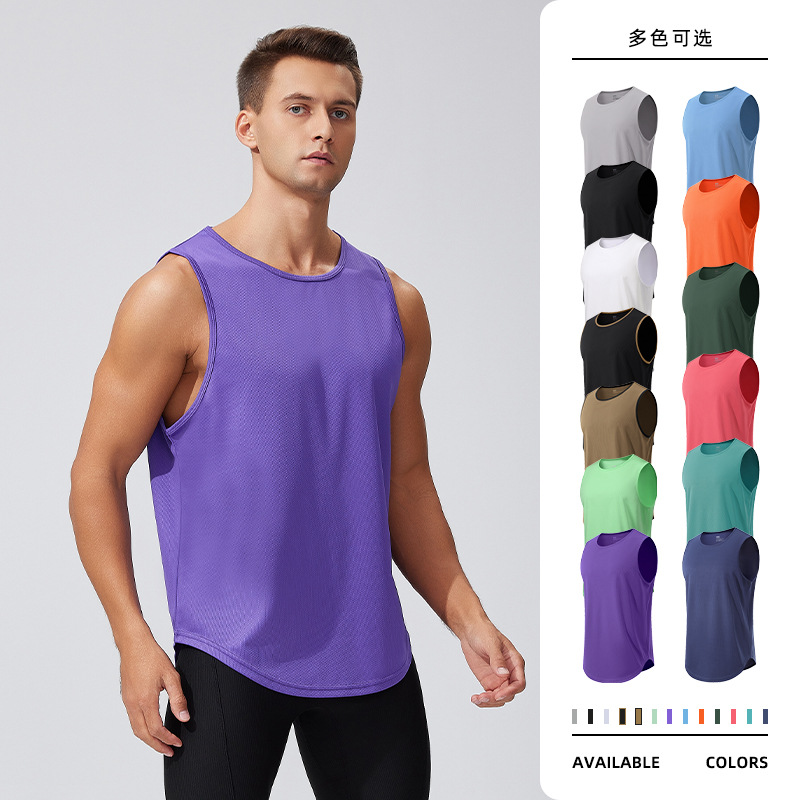 Летний марафон быстросохнущий спортивный жилет мужской безрукавный тренажерный баскетбольный свободный фитнес-жилет