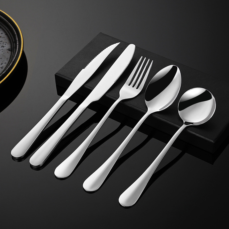 Stainless Steel Knife and Fork Spoon Thickened Western Steak Knife and Fork Hotel Household Spoon Fork Dessert Spoon 1010 Tableware