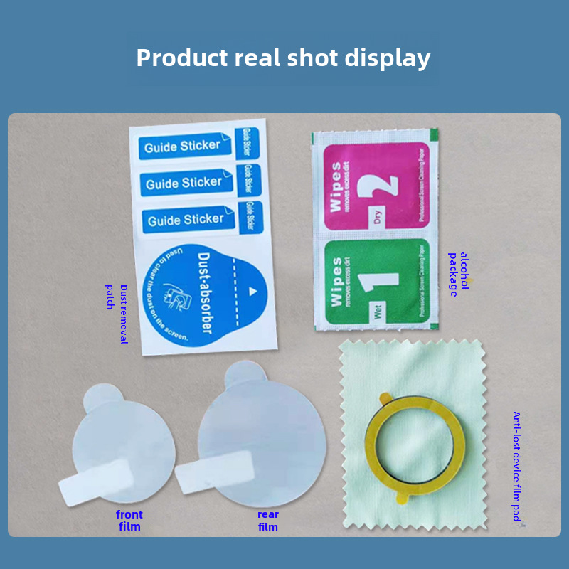 Suitable for Apple Airtag Front and Rear Protective Film Positioning Anti-Lost Device Tracker Keychain Self-Repair Hydrogel Film