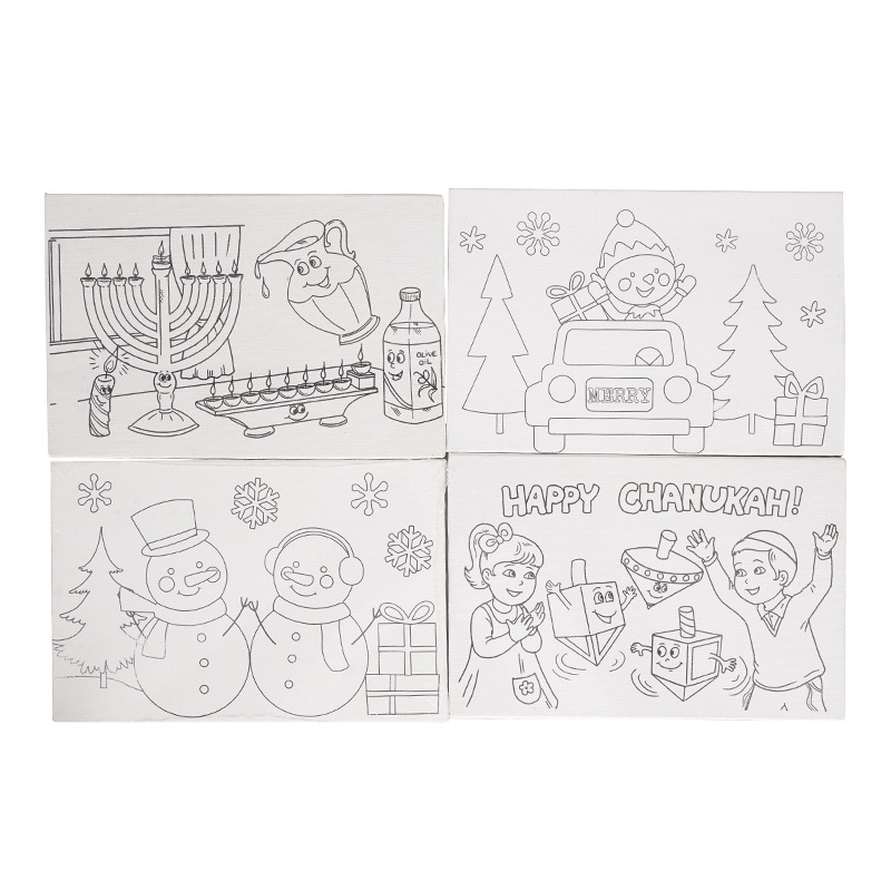 Customized DIY Oil Painting Board Acrylic Paint Coloring Handmade Cartoon Animal Filling Graffiti Set Supports Customization