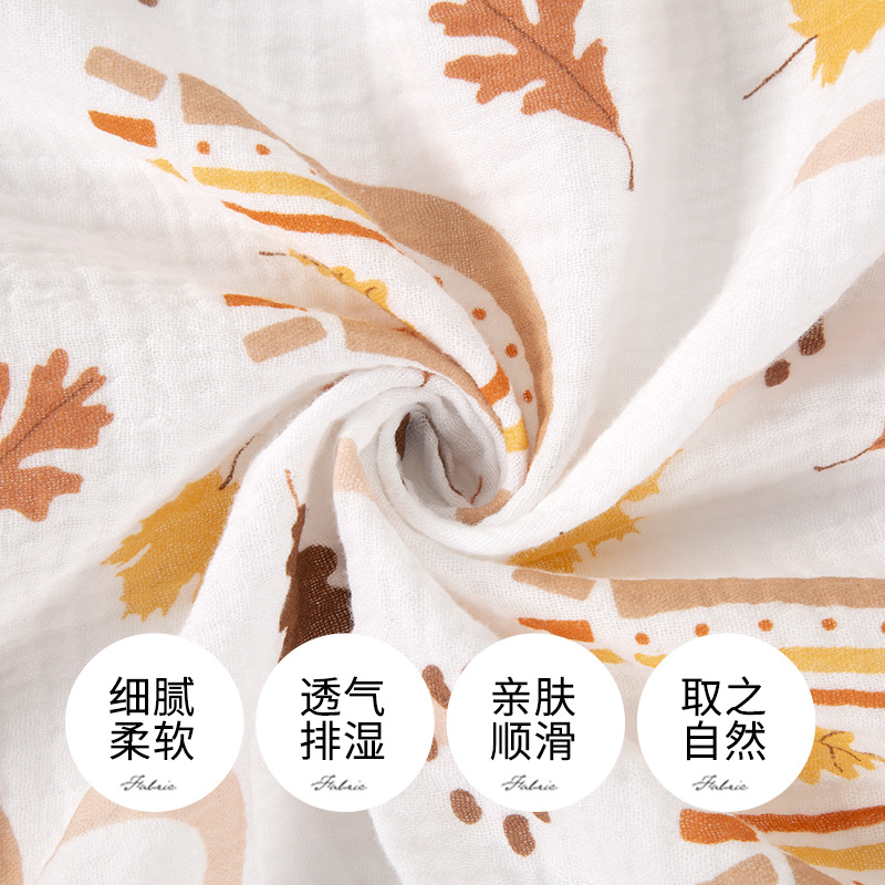 Cotton gauze children's bedspread Amazon baby cotton gauze bedspread double-layer cotton bed sheet solid color wrinkle baby bedspread