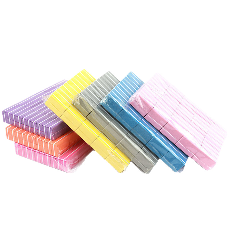 Color small square double-sided mini nail file nail sponge high elastic tofu block color square sponge repair file