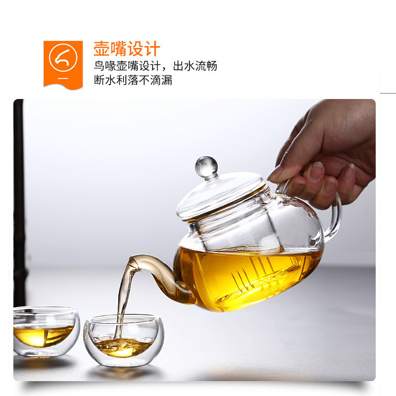 Master Cup Borosilicate Glass Glass Water Cup Transparent Household Tea Tasting Cup Kung Fu Tea Cup Tea Set Double-Layer Cup