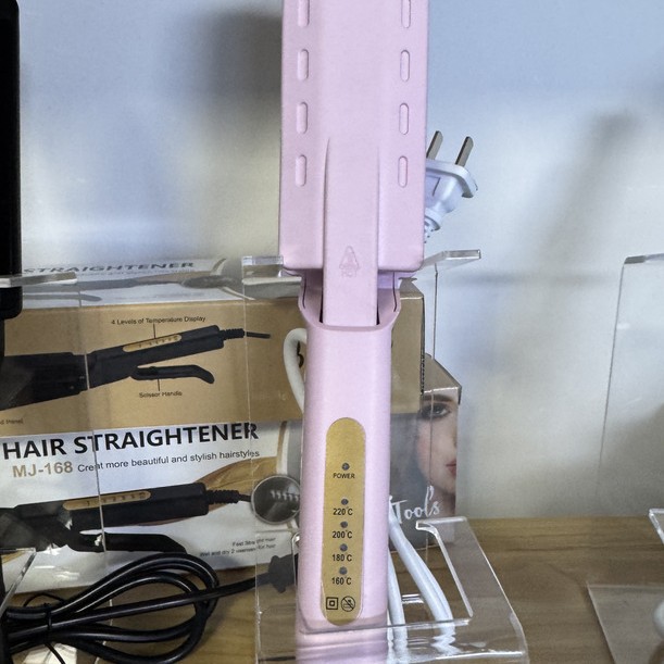 Amazon Cross-Border Foreign Trade Direct Hair Straightener with Negative Ion Hair Care, Adjustable Temperature, Dormitory Hair Straightener That Doesn'T Damage Hair