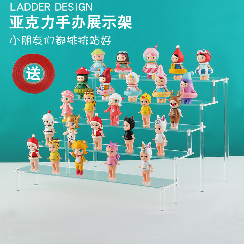 Акриловая подставка для игрушек пузырьков прозрачная лестница для хранения кукол ручной работы