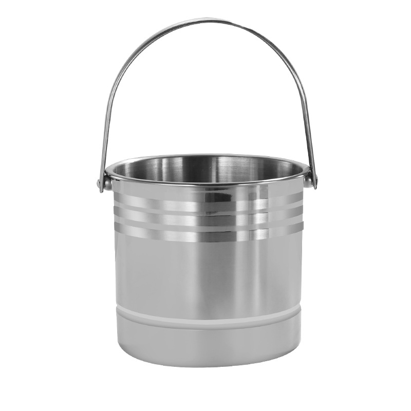 Cross-border stainless steel ice bucket bar KTV portable beer ice bucket champagne bucket outdoor portable small bucket ice bucket