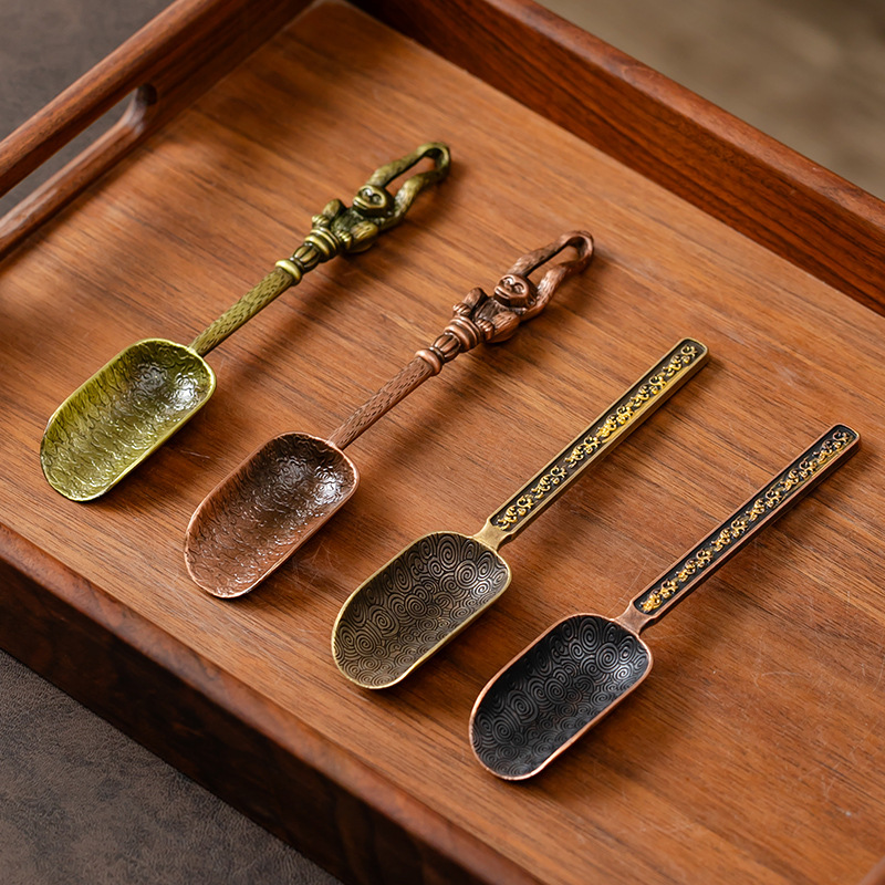 Alloy Teaspoon Tea Scoop Tea Shovel Measuring Spoon Household Tea Picker Tea Spoon Kung Fu Tea Set Accessories Tea Tool