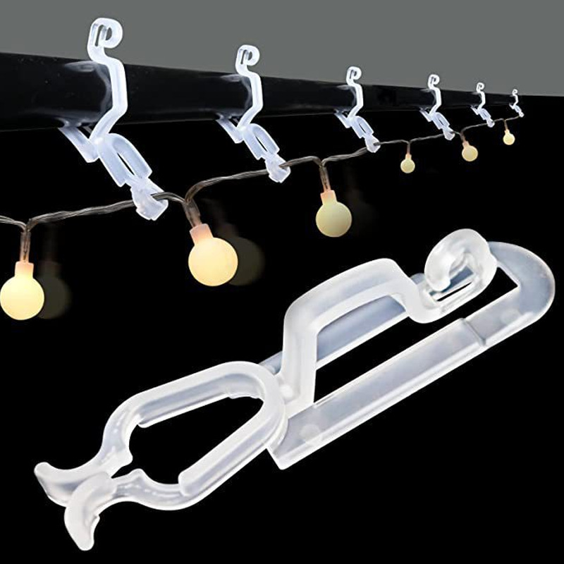 Amazon Christmas Tree Decoration Light Hook Christmas Light Special-Shaped Buckle Gift Hanging Buckle Plastic Christmas Light Clip