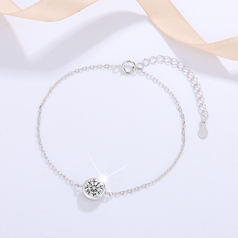 Niche Jewelry Elegant Hand Jewelry Versatile Accessible Luxury High-End Bracelet S925 Sterling Silver Moissanite Perception Bubble Bracelet