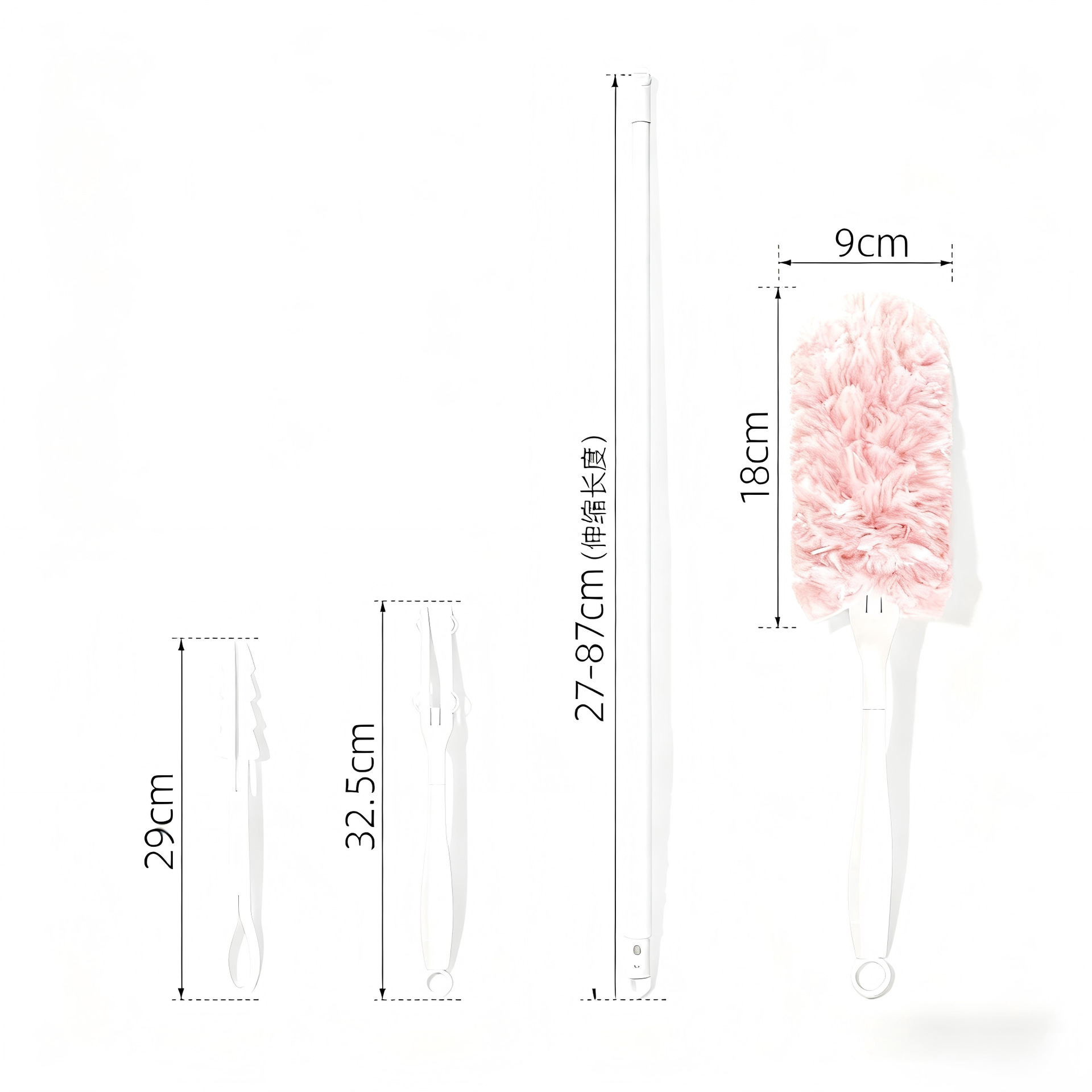 Disposable Electrostatic Dust Removal Retractable Duster Desktop Dust Sweeper Adsorption Tool in Stock Feather Duster Foldable Cross-Border