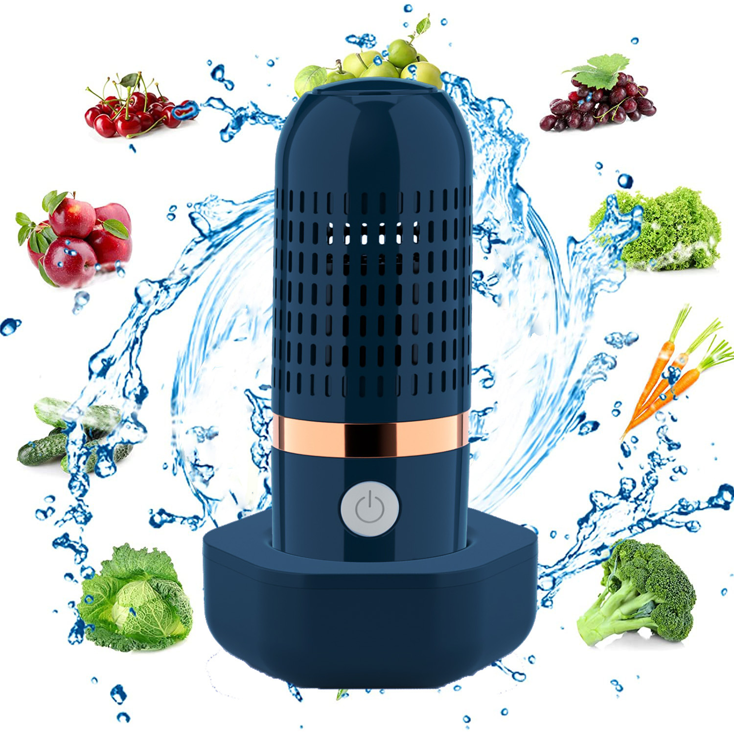 Cross-border wireless fruit and vegetable appliance cleaning purifier household cleaning machine sterilization and pesticide residue removal automatic vegetable washing machine