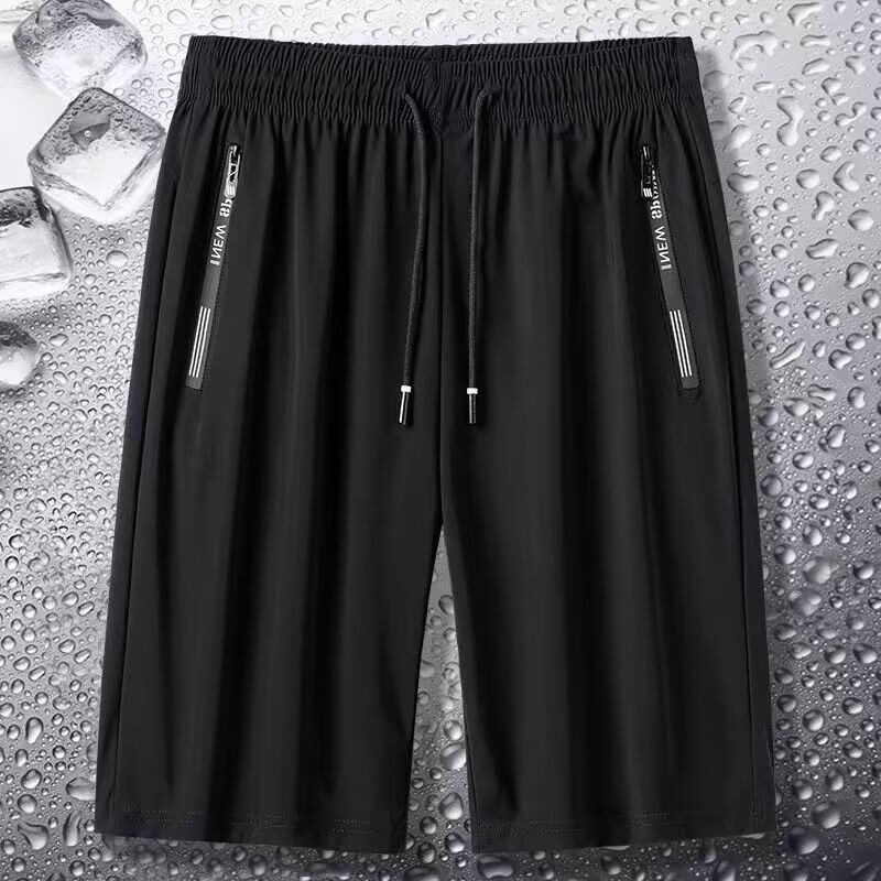 Shorts Men's Summer Thin Five-point Pants Men's New Sports Shorts Loose High Stretch Quick-drying Ice Silk Beach Pants