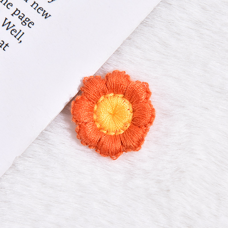 New wool sunflower clothing accessories flower patch accessories DIY knitted shoes hat hair accessories accessories
