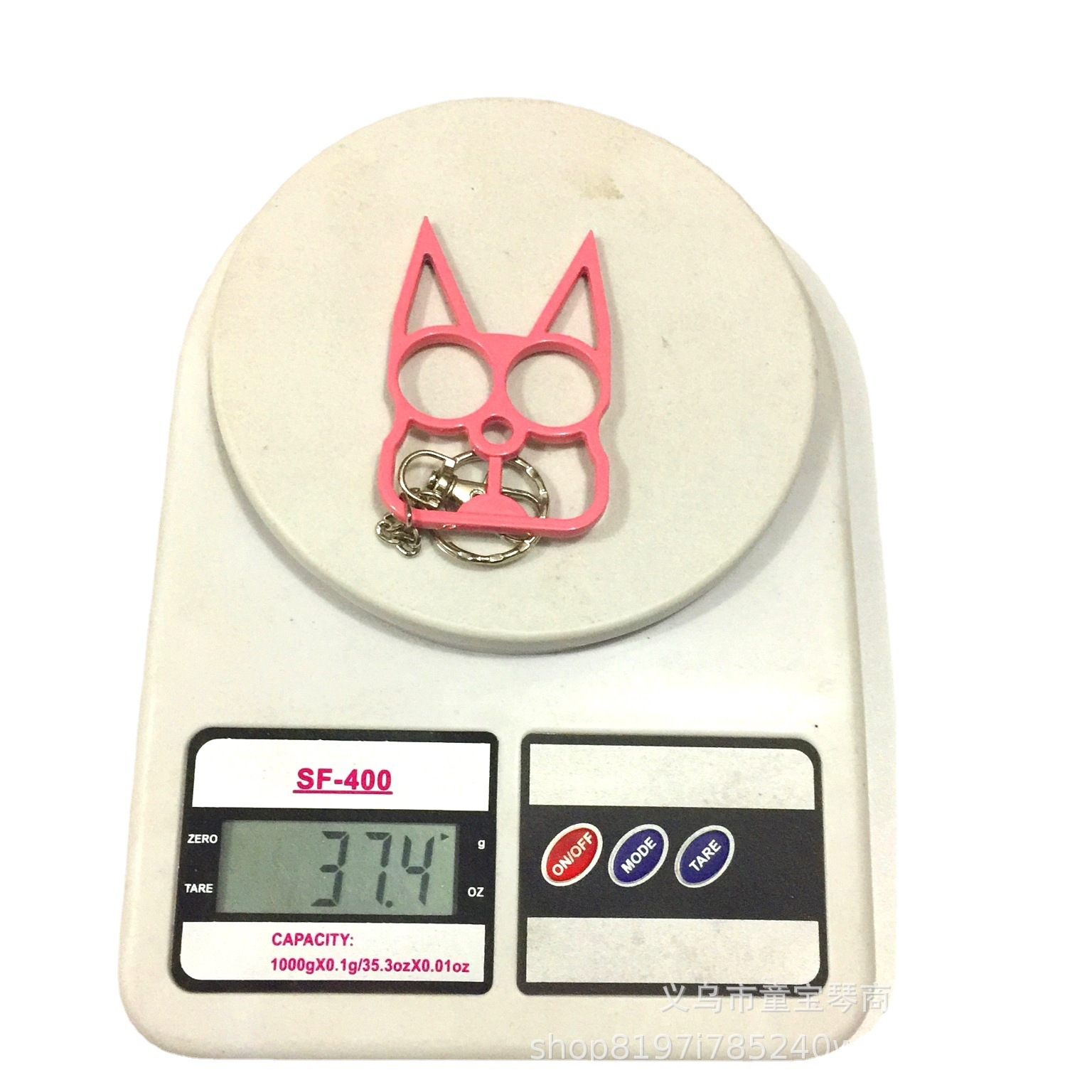 New Tiger Justice Black Cat Two Finger Buckle Single Finger Buckle Cute Cat Keychain Emergency Window Breaker Self-defense Supplies