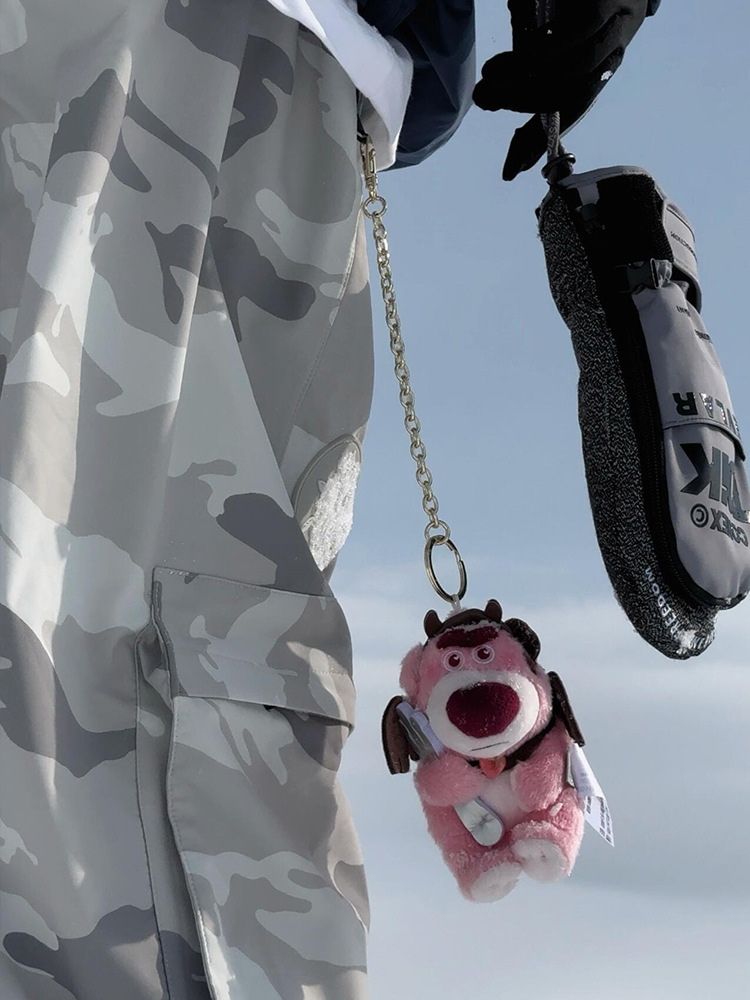 Women's Ski Pants Single Board Double Board Men's Waterproof Windproof Loose Fleece Warm Ski Suit Pants Two-Piece Set