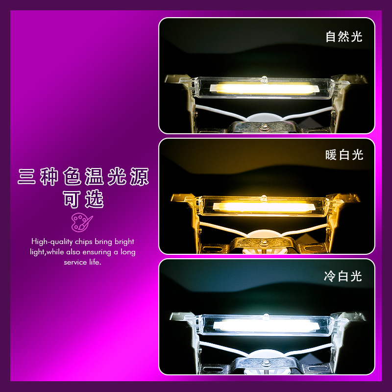 R7S Horizontal Plug-In Lamp Double-Ended Led Glass Type Cob Dimmable Wide Voltage 110V 220V Corn Floodlight