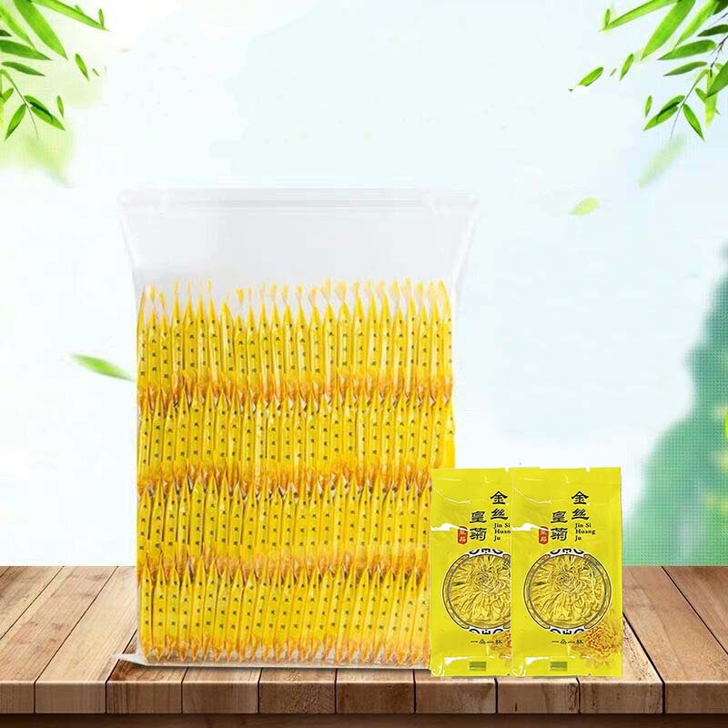 New Flower listed golden silk Emperor chrysanthemum single flower individually packaged a cup of one bag chrysanthemum tea big flower Super Golden Silk Emperor