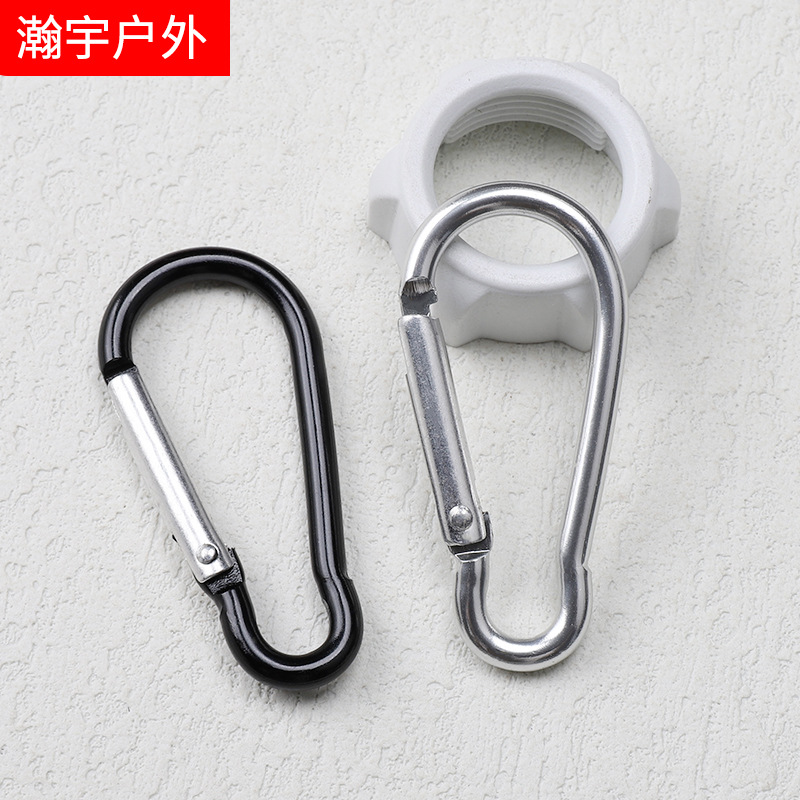 In-Stock 45678 D-Shaped Aluminum Alloy Carabiner, Oxidized Gourd-Shaped Earphone Case Quick-Release Buckle, Outdoor Climbing Buckle