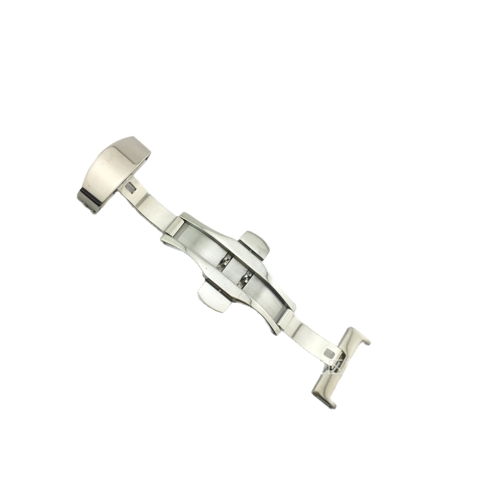 Belt Butterfly Buckle Stainless Steel Butterfly Buckle Automatic Double Press Butterfly Buckle Elastic Buckle Watch Buckle Leather Strap Buckle Watch Accessories