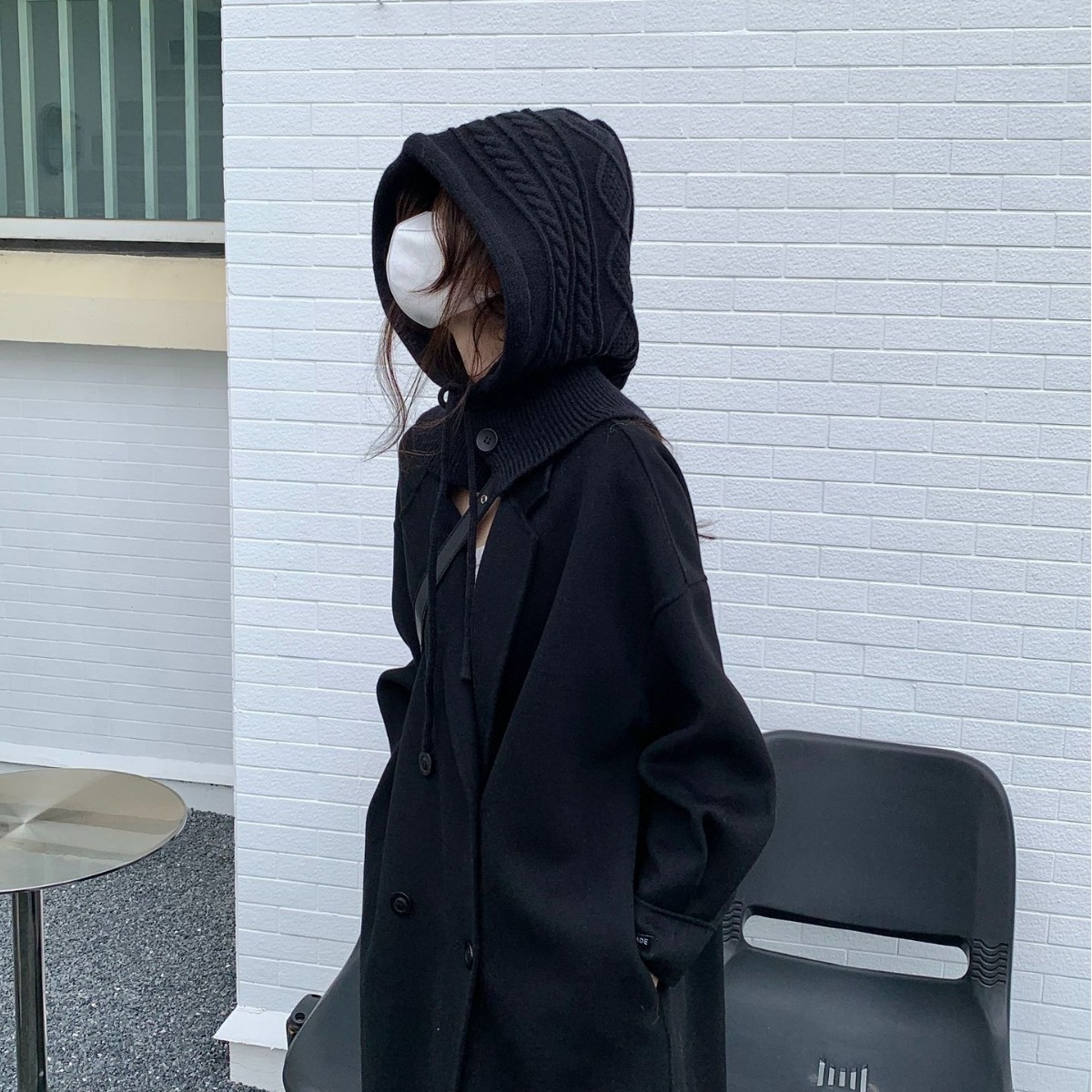 Rafa Cap Button Twist Integrated Cap Autumn and Winter Korean Style Warm Cap Knitted Thickened Foreign Trade Drawstring Hat