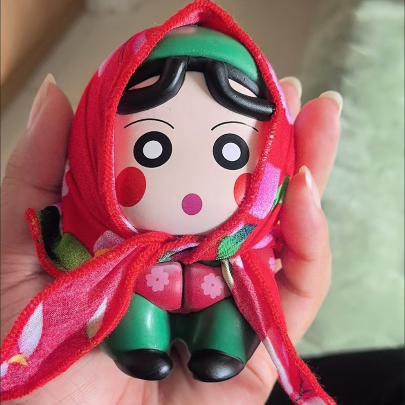 Northeast Big Flower Cloth Headscarf Baby Scarf Hotel Performance Folk Village Accessories Kindergarten Performance Headwear Triangle Scarf