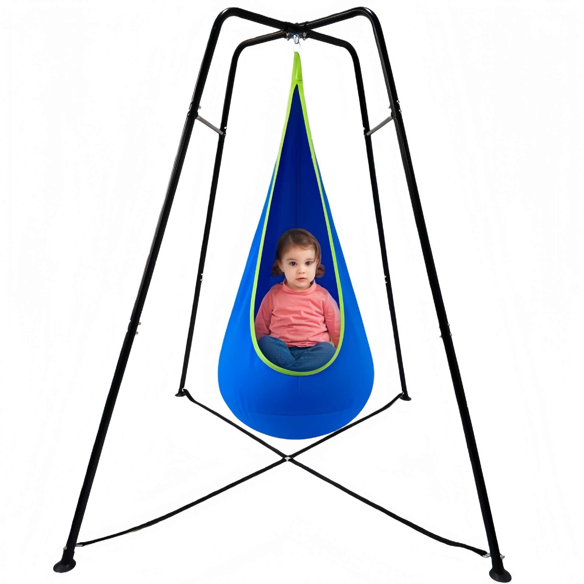 Cross-Border Hammock Indoor and Outdoor Kidsren's Hanging Chair Kid Pod Swing Courtyard with Inflatable Cushion 1.9m Hanging Chair Swing