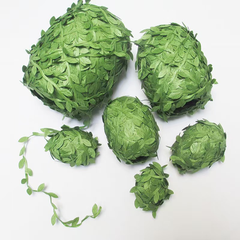 Искусственные зеленые листья для ручной работы, материалы для венков