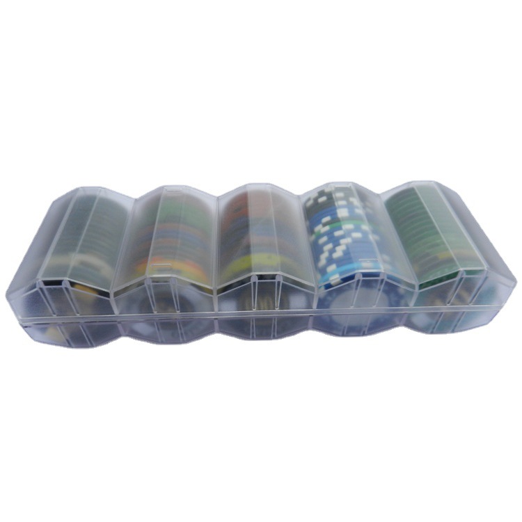 Factory direct diamond chip box five plastic PS chip box Texas Hold'em chip rack 100 pieces