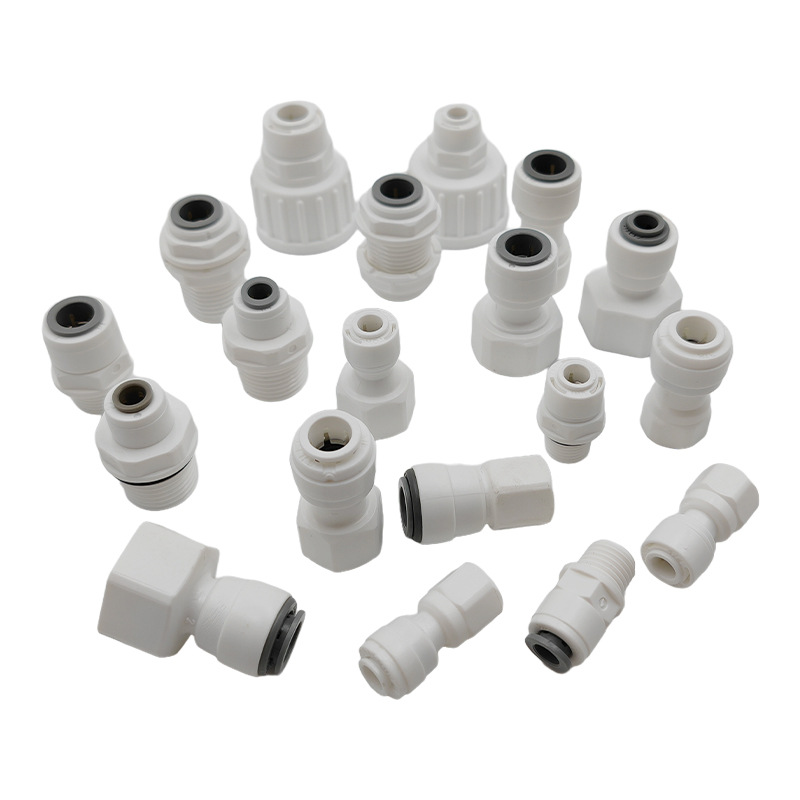 Water purifier universal quick connector 2 points 4 points conversion pure water machine water pipe fittings threaded quick connector three-way ball valve
