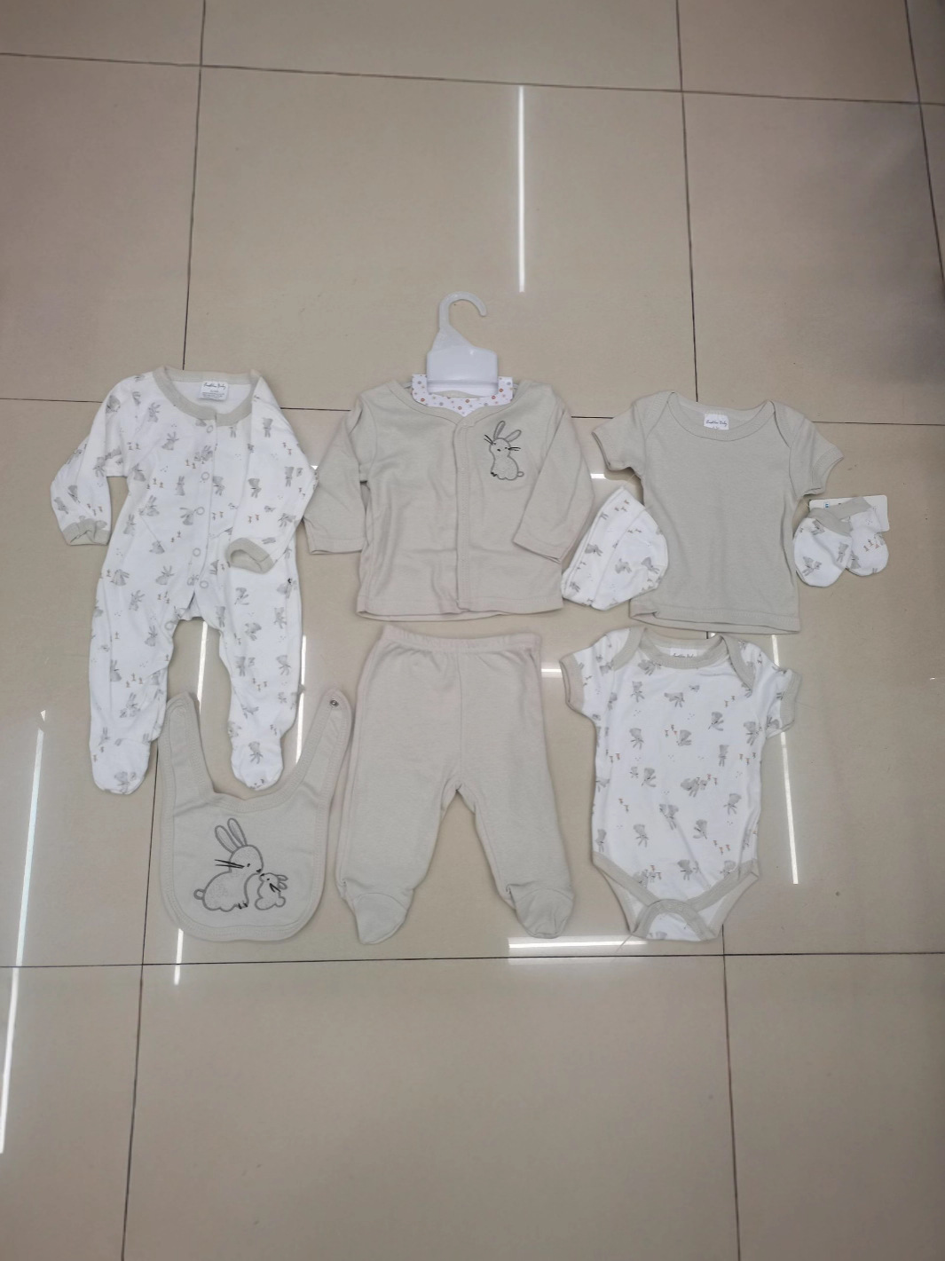 Children's Short-Sleeved Long-Sleeved Clothes, Eight-Piece Pajamas Set, Jumpsuit, Spring and Summer Newborn Baby Pajamas